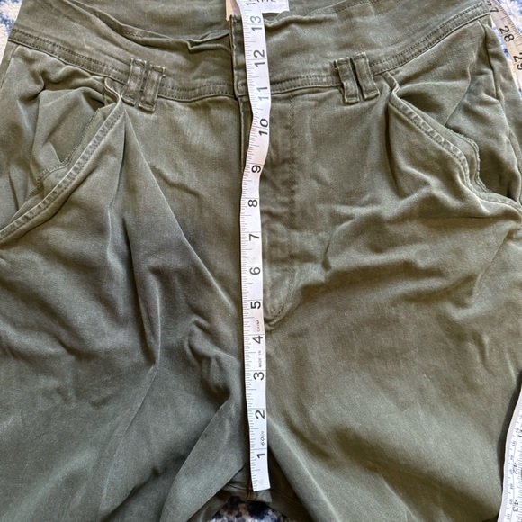 Frame Cinched High Rise Wide Leg Pants Military Green Size 29 - Picture 10 of 12